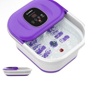 Purple Foot Spa Bath Massager with Heat